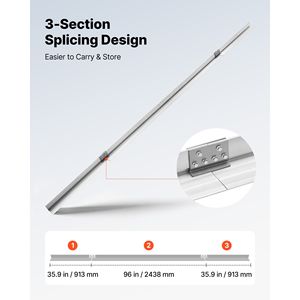 Lama per livellamento in calcestruzzo in lega di alluminio da 14 piedi, larghezza 5,3 pollici, strumento di livellamento a bordo dritto per ampia copertura - Product Image 5