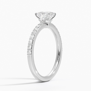 BOJ <b>Ring</b> 049 Oval Cut 925 <b>Silver</b> Petite Shared Prong Three Quarter Coverage 2ct D Color VVS1 Moissanite GRA Certified Sale - Product Image 2