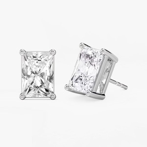 Boucles d'oreilles clous de luxe en or 18 carats pour femme, diamant de laboratoire 2 carats, D VS1, certifié IGI, sertissage 4 griffes, cadeau de fiançailles, mariage, usage quotidien - Product Image 5