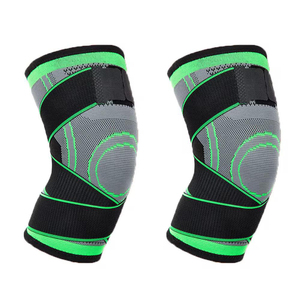 Genouillère élastique noire à motif rayé pour hommes, pour le soutien et la protection - Product Image 5