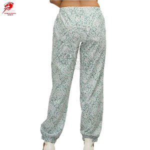 Pantalones Deportivos Cargo para Mujer, Estampado Floral Oscuro, Cintura Media, Largos, con Bolsillos, Casuales, de Invierno, Poliéster/Algodón - Product Image 3