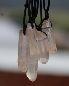 Clear Quartz Crystal Pendant <b>Necklace</b> Gold Silver Plated Chain Healing Protection Energy Stone Jewelry Gift - Product Image 2