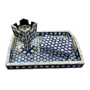 Brûleur d'encens de luxe en nacre de Dubaï, Émirats Arabes Unis, avec plateau et boîte de rangement, idéal pour le Ramadan et l'Aïd, vente en gros directe usine - Product Image 5