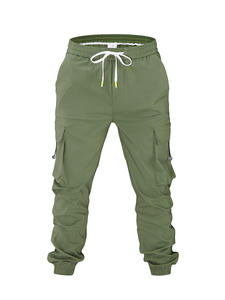 Pantalon de travail américain pour homme, personnalisable en petites séries, fabriqué en usine, couleur unie, taille mi-haute, fermeture à cordon, coupe droite - Product Image 2