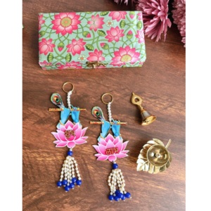 Jaipurios MDF Krishna Lakshmi Pooja <b>Gift</b> Set Die Cutting Printing Decorative Hanging Set Diya <b>Gift</b> Box for <b>Festivals</b> Weddings - Product Image 1