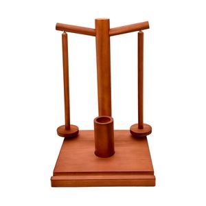 Wooden T-Shaped Yarn Holder Double Tier <b>Storage</b> <b>Rack</b> With Crochet Hooks Organizer For Knitting Craft Supplies - Product Image 5