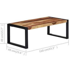Tavolino 43.3 in legno massello di Sheesham \ "x23.6 \" x15.7 \ "-resistente ed elegante - Product Image 5