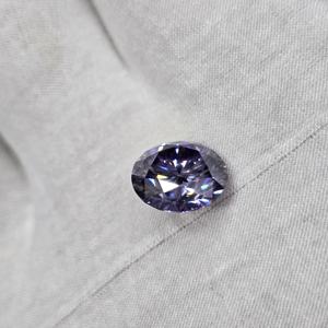 Excellente pierre précieuse en vrac de Moissanite enduite de couleur bleue de forme ronde de haute qualité pour des articles de fabrication de bijoux - Product Image 5