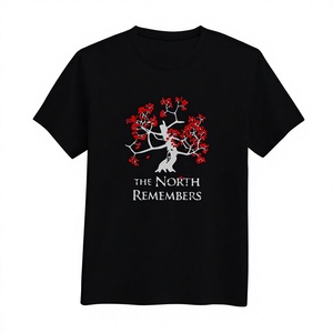 Trust No One for <b>Red</b> Crewneck T-<b>Shirt</b> Men's Casual Short Sleeve Printed Knitted Cotton <b>Oversized</b> Eco-Friendly - Product Image 2