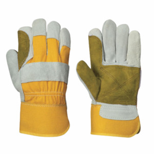 Gants de travail de sécurité industriels en cuir de vachette renforcé, avec dos en coton perforé, pour la protection des mains des ouvriers - Product Image 6