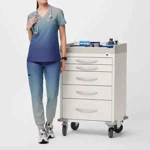 Blouse médicale homme haute qualité à manches courtes, veste de travail infirmière avec fermeture éclair frontale, uniforme d'hôpital extensible pour homme - Product Image 4