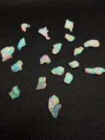 Ópalo Etíope Blanco Natural Pulido en Bruto, Formas Mixtas, Sin Agujero, Lote de 50CT, 18 Piezas, Juego de Colores para Fabricación de Joyería Antigua
