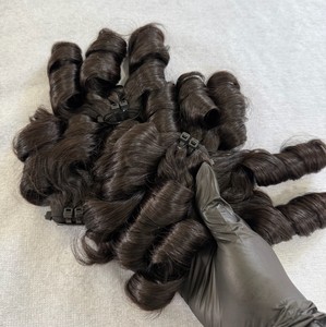 Extensions de cheveux humains CDYHAIRVN, tendance, double trame, bouclés et rebondissants, cheveux magiques bouclés, boucles de printemps, tissage de cheveux Remy - Product Image 4
