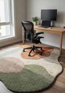 Luxury Modern <b>Abstract</b> Regular Area Rug Soft Hand Tufted Wool Anti-Slip Medium Pile for Living Room Bedroom Decor - Product Image 2