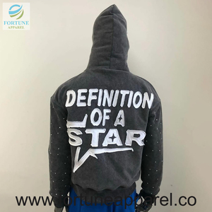 Customised Tech <b>Fleece</b> Men's Reflective Winter Embroidered Breathable Windproof <b>Lined</b> Zip-Up Pullover <b>Hoodie</b> Polyester/Cotton - Product Image 2