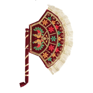 Ethnic Embroidered Tote <b>Bag</b> Boho Tribal Shoulder Hand held fan <b>Patchwork</b> Fringe for Daily Life - Product Image 5