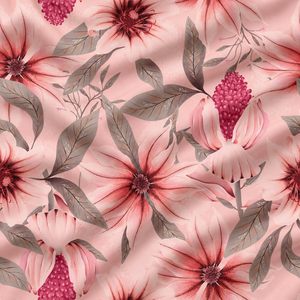 Aura Organic Combed Lightweight Soft Floral Watercolor Poplin Fabric with Abstract Petals Digital Print for Bags - Product Image 3