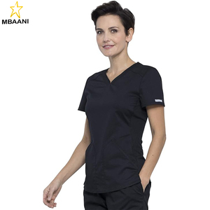 <b>Scrubs</b> for Women V-Neck <b>Scrub</b> <b>Top</b> with 2 Pockets, Mesh Panels, Soft Stretch Durable Easy Care Nursing Uniform - Product Image 6
