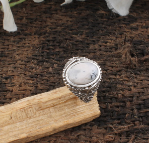 Bague Solitaire Classique Bohème Faite à la Main en Argent Sterling 925 avec Opale Dendritique Taille Brillant Sertie Clos, Idéale pour Mariage et Fêtes - Product Image 2