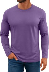 Camiseta de Manga Larga con Cuello Redondo para Hombre, Color Naranja, Corte Regular, Informal, Tejida, Color Sólido, Nuevo Modelo Personalizado, Fabricación ODM OEM, Venta al por Mayor - Product Image 4