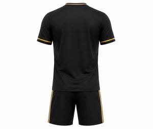 Ensembles de maillots de football personnalisables avec logo, noms et numéros, col en V, imprimés par sublimation, en stock – Tissu performant, shorts assortis - Product Image 6