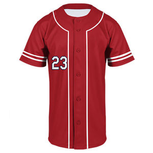 Premium Sublimated Printed Baseball Jerseys 100% Polyester Anti-Bacterial V-neck Factory Direct Price Low MOQ Worldwide Shipping - Product Image 1