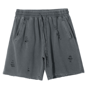 Pantalones Cortos Deportivos de Felpa 100% Algodón con Lavado Ácido Estilo Vintage, Logotipo Personalizado, Proveedor al por Mayor - Product Image 5