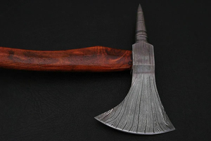 Damascus Steel Tomahawk <b>Axe</b> With Wooden Handle For Survival Use Multi-Purpose Use Silver Color Wooden Handle Climbing - Product Image 2