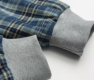 Vente en gros – Nouveau pull d'hiver personnalisé pour homme, coupe droite, surdimensionné, à carreaux, zippé, en tricot épais, rayé, double couche, réversible, 100 % coton, coupe carrée - Product Image 4