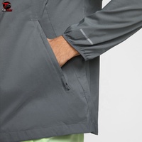 Ensemble veste et short respirant en polyester 100% à capuche pour l'hiver, personnalisé par Tri Pro Sports, unisexe, coupe-vent de haute qualité