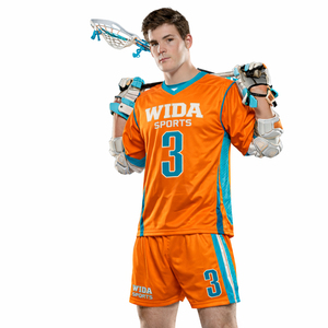 Ensemble de maillots de lacrosse personnalisés par sublimation, vêtements de sport anti-humidité, fabricant OEM, fournisseur en gros, usine - Product Image 1