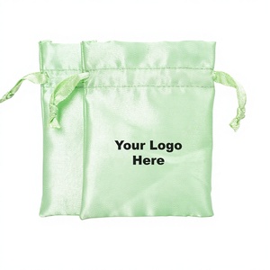 Customized Lightweight Satin Jewelry <b>Pouches</b> with <b>Drawstring</b> Closure for Gift Packaging-Craftjaipur Brand - Product Image 1