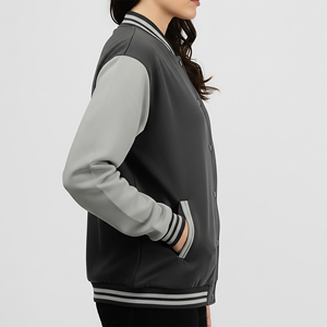 OEM/ODM Custom Silk Screen Printed Logo Embroidery Women's Quilted <b>Varsity</b> <b>Jacket</b> 100% Wool Cotton 2 Tone Breathable Warm Winter - Product Image 5