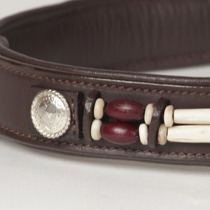Large Beaded Genuine Leather Dog <b>Collar</b> Handmade Padded, Adjustable & Durable Premium <b>Pet</b> <b>Collar</b> for Dogs OEM Supplier - Product Image 2