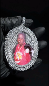 จี้เพชรโมอิสรูปที่กำหนดเองสไตล์3D สำหรับผู้ทดสอบรูปถ่ายจี้เงินแท้925จี้อัญมณีประกาย - Product Image 3