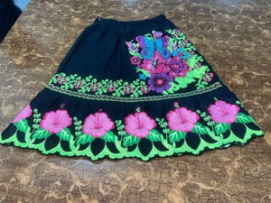 Custom Floral Women <b>Summer</b> <b>Skirts</b> Vintage Printed Lady Polyester Cotton Pleated <b>Skirt</b> High Quality Casual <b>Long</b> <b>Skirts</b> New Style - Product Image 2
