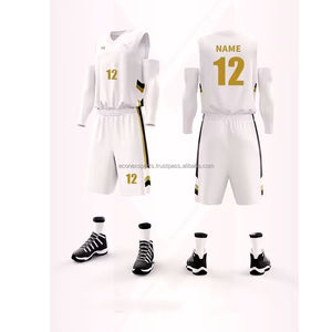 Maillot de basket-ball personnalisé pour hommes, uniforme respirant imprimé par sublimation, ensembles de vêtements de basket-ball OEM de grande taille - Product Image 3