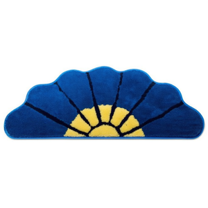 <b>HALF</b> FLOWER 17X34 INCH Shape Bath Mat 17x34 Inch Anti <b>Slip</b> Soft Absorbent Mat for Bathroom Home Hotel Polyester Diatom Mud PVC - Product Image 2