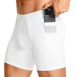 Pantalones Cortos de Compresión para Hombre con Bolsillo Lateral, Ropa Interior Deportiva Transpirable de Malla para Correr, Pantalones Cortos de Entrenamiento para Rendimiento Atlético - Product Image 2
