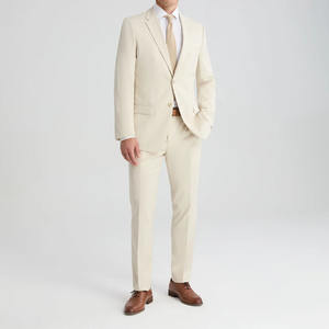 Traje Formal Beige Claro para Hombre, Trajes de Diseñador a la Moda, Colores Personalizados y Opciones OEM, Trajes al por Mayor, Elegante Traje Beige - Product Image 1