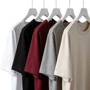 Camiseta de Algodón Peinado de 230g, Manga Corta, Holgada, para Parejas, con Logotipo Bordado Personalizado, Precio de Fábrica en China y Bangladesh, OEM - Product Image 1