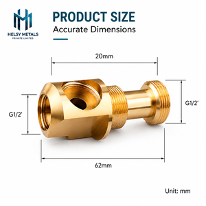 Conector en T de Acero Inoxidable/Latón Mecanizado por CNC, Resistente a la Corrosión, Cuerpo Robusto, Diseño Compacto para Mecanizado y Plomería - Product Image 6