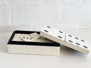Juego de Dominó Artístico de Resina, Puntos Blancos y Negros Artísticos, Forma Irregular, Regalo Artesanal, Decoración para el Hogar, Juegos de Regalo Artesanales - Product Image 2