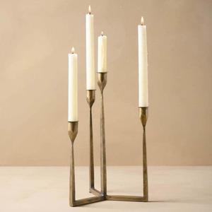 Luxury <b>Silver</b> Aluminium Candle Holder Set 2 Metal <b>Candlesticks</b> Home Wedding Birthday Dining Table Centerpiece Eco-Friendly - Product Image 5