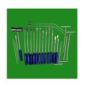 Instrumentos para Extracción de Cemento Tipo Mueller, Acero Inoxidable Azul, Juego de 22 Piezas, Instrumental Ortopédico Manual - Product Image 3