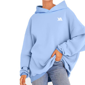 Sweat-shirts tendance pour femmes 100% coton, coupe ample, design à capuche longue, pour l'automne et l'hiver, à porter au quotidien et pour les activités du week-end - Product Image 1