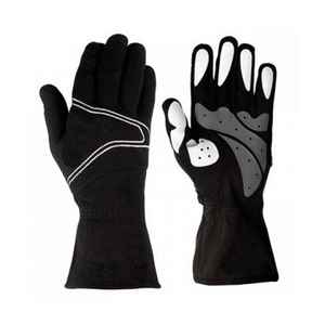 Full Finger Racing Gloves White Black PU Non-Slip Outdoor Riding Unisex - Product Image 3