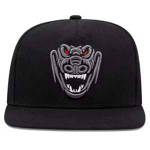 <b>Black</b> Embroidered Tiger Face Snapback Hat Unisex Street Style Casual Cap 100% Cotton Four Seasons Wear - Product Image 5