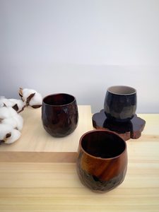 Handmade Ceramic Tea <b>Cup</b> Irregular Shape Wabi Sabi Design Durable For Afternoon Tea - Product Image 3