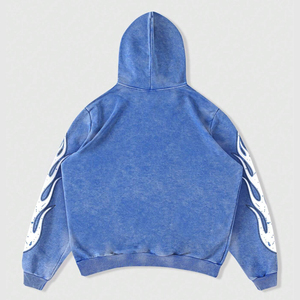 Sweat à capuche surdimensionné tendance pour homme, personnalisé avec impression DTF de dessin animé, en coton éponge français, décontracté, à épaules tombantes - Product Image 2